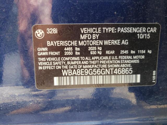 WBA8E9G56GNT46865 BMW 328 I Sulev
