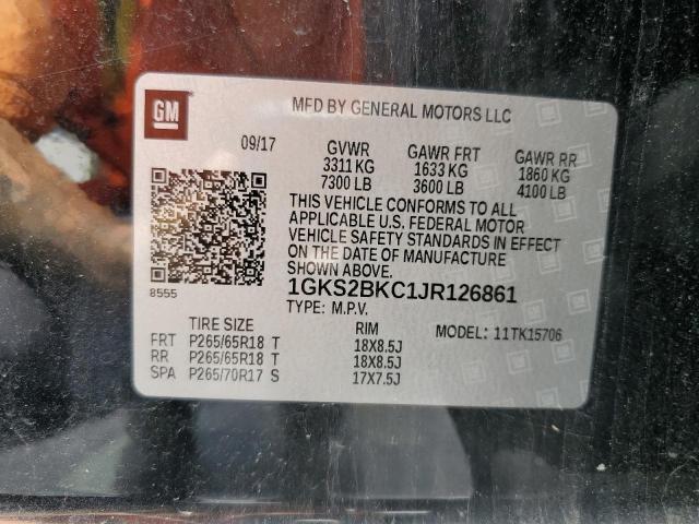 1GKS2BKC1JR126861 GMC YUKON SLT