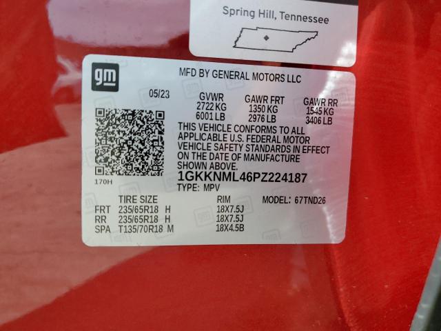 1GKKNML46PZ224187 GMC ACADIA SLT