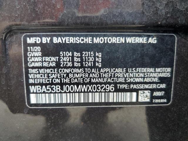 WBA53BJ00MWX03296 BMW 540 I