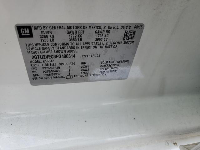 3GTU2VEC6FG486314 GMC Sierra K1500 Slt