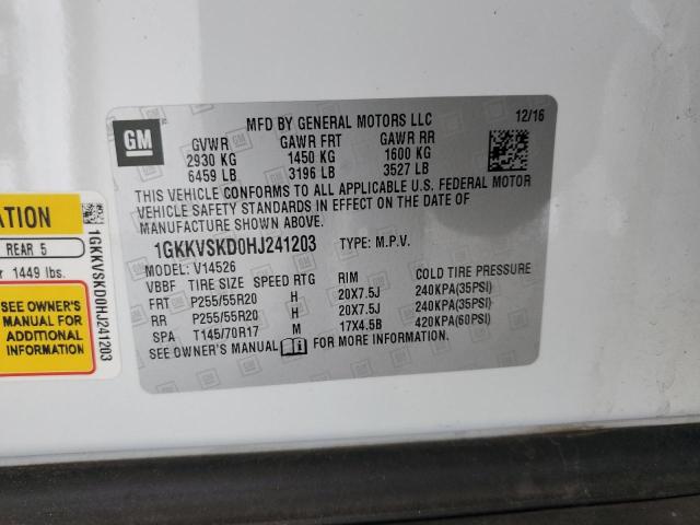1GKKVSKD0HJ241203 GMC Acadia Limited Slt-2