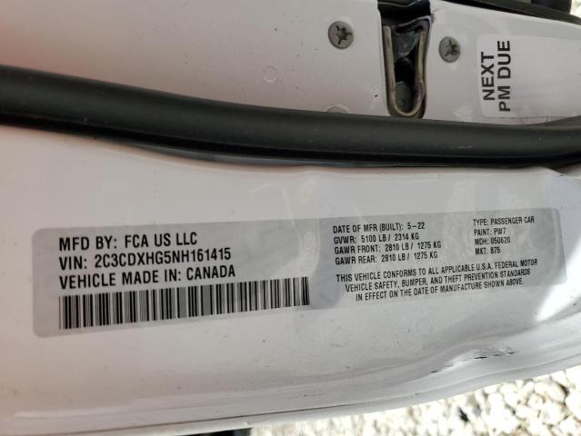 2C3CDXHG5NH161415 Dodge CHARGER GT