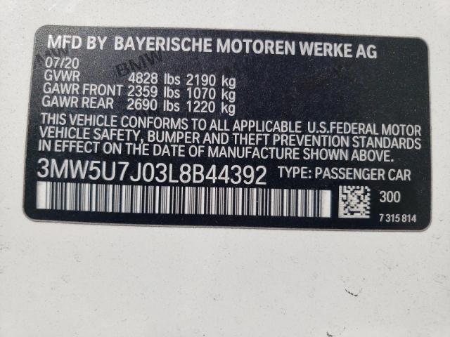 3MW5U7J03L8B44392 BMW M340I