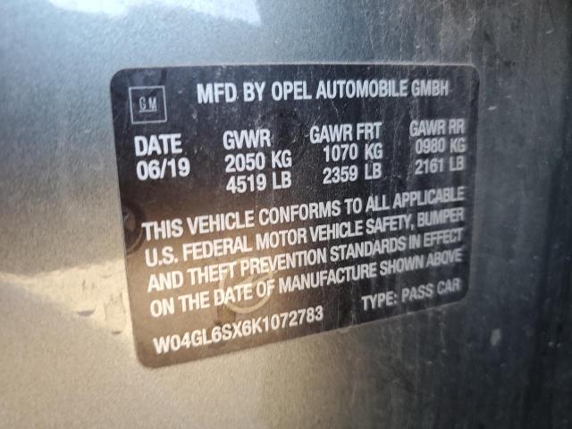 W04GL6SX6K1072783 Buick Regal Preferred