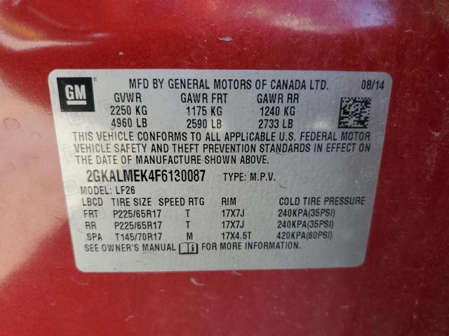 2GKALMEK4F6130087 GMC Terrain Sle