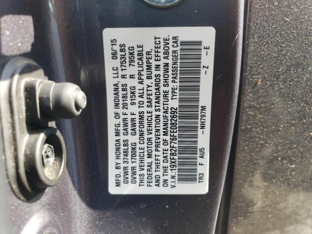 19XFB2F76FE082692 Honda CIVIC SE