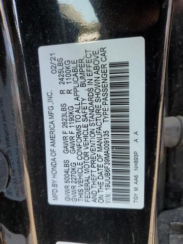 19UUB6F39MA009135 Acura TLX