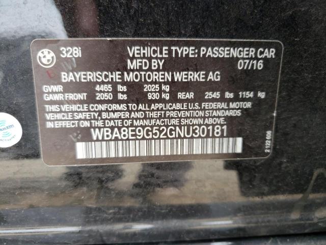 WBA8E9G52GNU30181 BMW 328 I Sulev