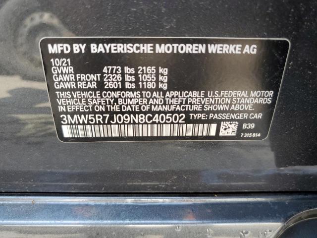 3MW5R7J09N8C40502 BMW 330XI