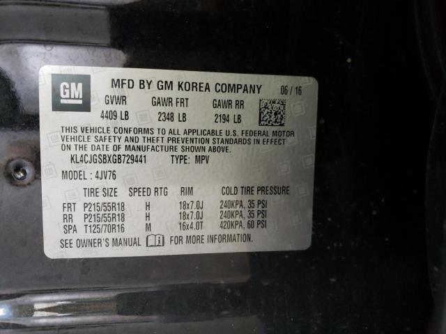 KL4CJGSBXGB729441 Buick Encore