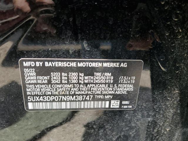 5UX43DP07N9M38747 BMW X3 Sdrive30i