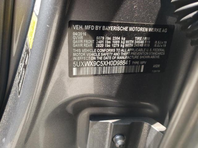 5UXWX9C5XH0D98641 BMW X3 Xdrive28i