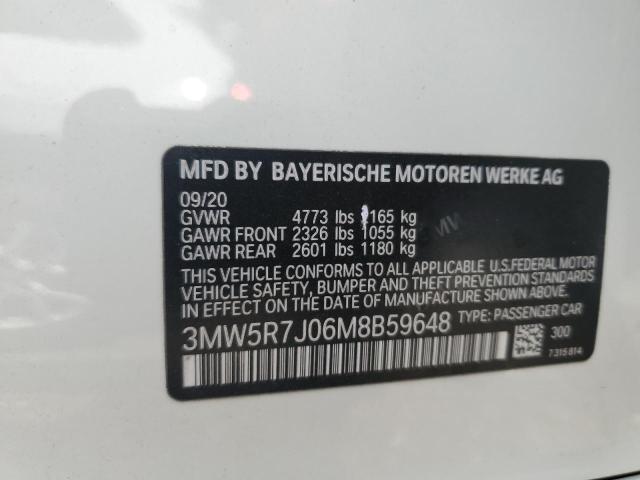3MW5R7J06M8B59648 BMW 330XI