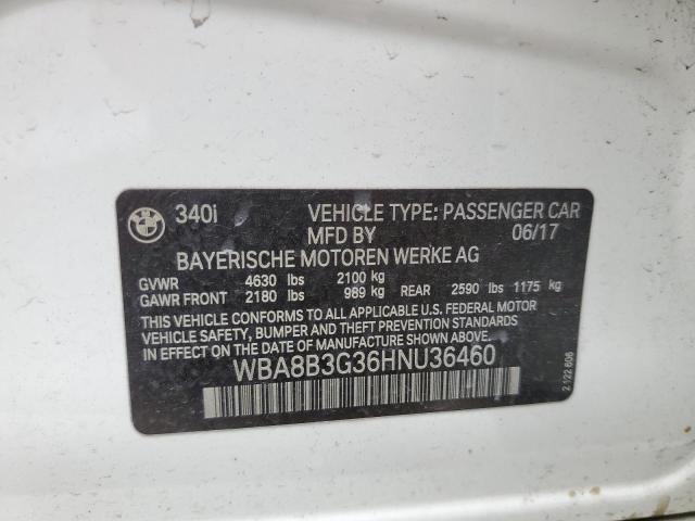 WBA8B3G36HNU36460 BMW 340 I