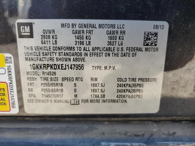 1GKKRPKDXEJ147956 GMC ACADIA SLE