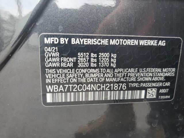 WBA7T2C04NCH21876 BMW 740 I