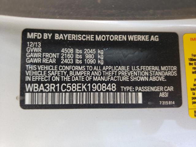 WBA3R1C58EK190848 BMW 435 I