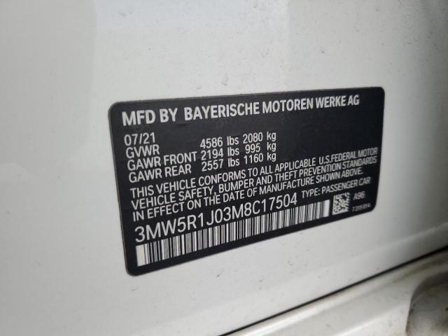 3MW5R1J03M8C17504 BMW 330I