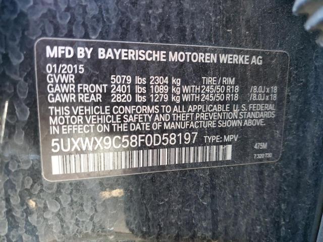5UXWX9C58F0D58197 BMW X3 Xdrive28i