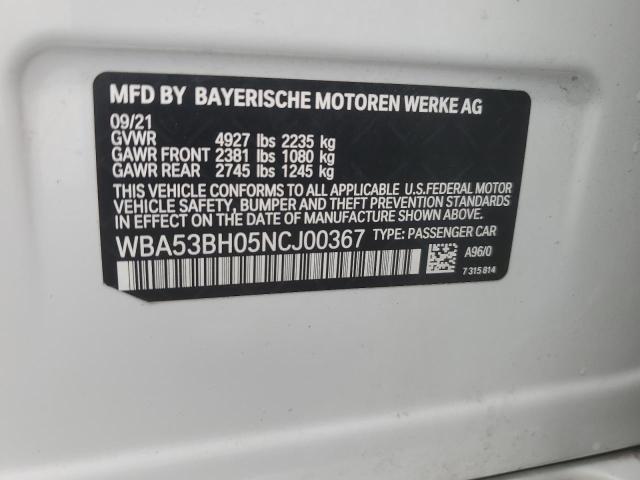 WBA53BH05NCJ00367 BMW 530 I