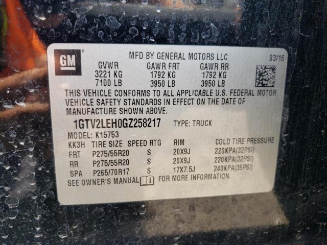 1GTV2LEH0GZ258217 GMC Sierra K1500