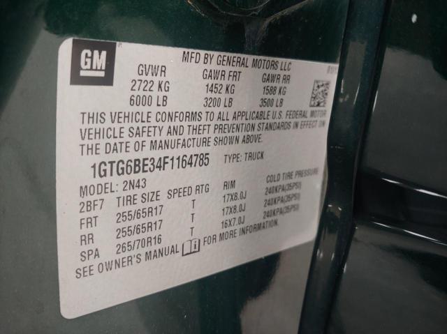 1GTG6BE34F1164785 GMC CANYON SLE