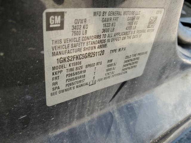 1GKS2FKC5GR291120 GMC Yukon Xl K1500 Sle