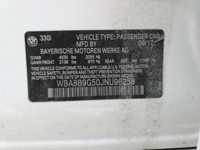 WBA8B9G50JNU96258 BMW 330 I