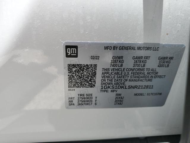 1GKS1DKL5NR212811 GMC YUKON DENALI