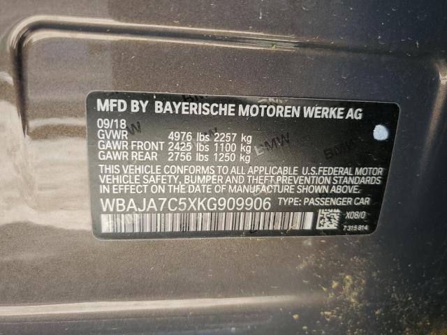 WBAJA7C5XKG909906 BMW 530 XI