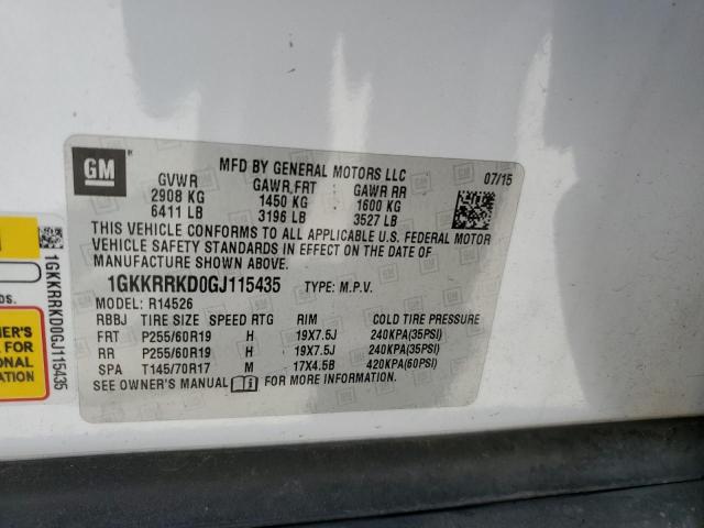 1GKKRRKD0GJ115435 GMC Acadia Slt-1