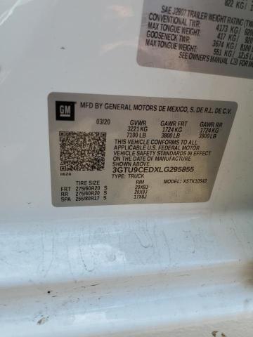 3GTU9CEDXLG295855 GMC Sierra K1500 Elevation
