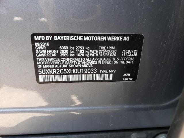 5UXKR2C5XH0U19033 BMW X5 Sdrive35i