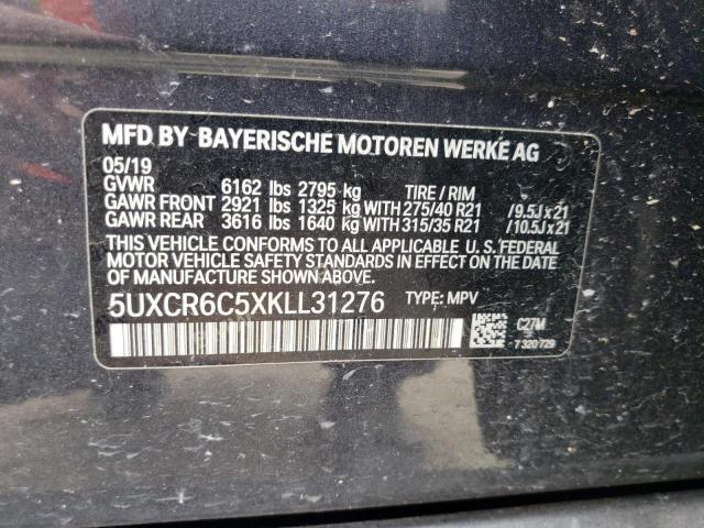 5UXCR6C5XKLL31276 BMW X5 Xdrive40i