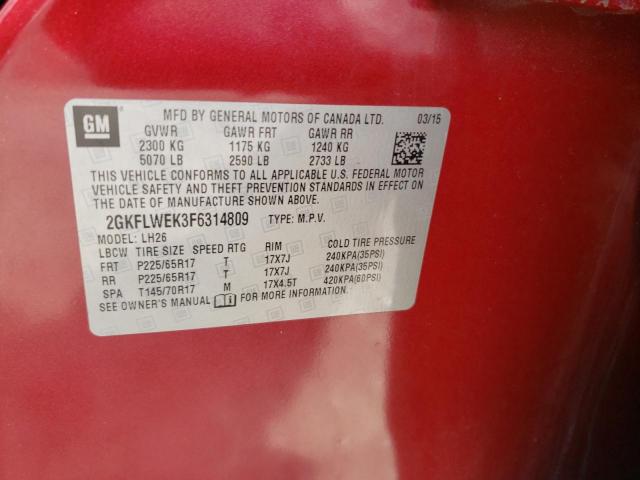 2GKFLWEK3F6314809 GMC Terrain Sle