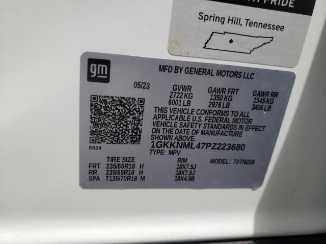 1GKKNML47PZ223680 GMC ACADIA SLT