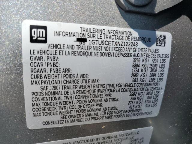 1GTU9CETXNZ122248 GMC Sierra Limited K1500 Elevation