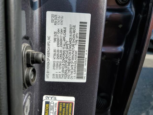 5J6RW2H22LA006320 Honda CR-V LX
