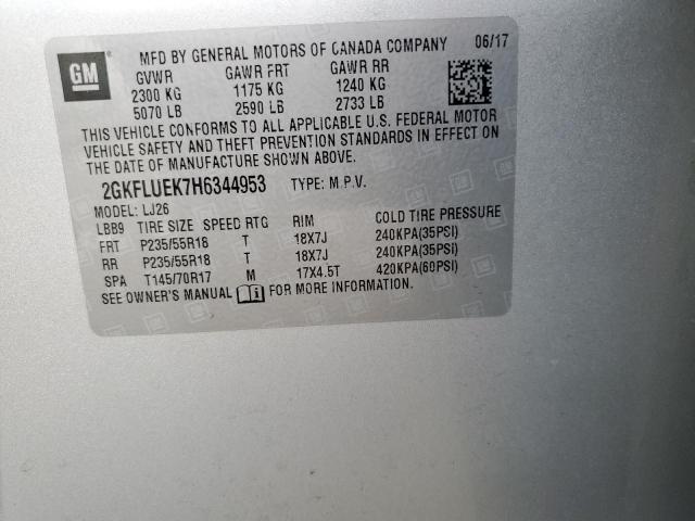 2GKFLUEK7H6344953 GMC Terrain Slt