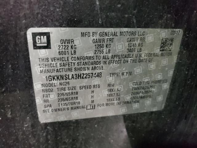 1GKKNSLA3HZ257448 GMC ACADIA SLE