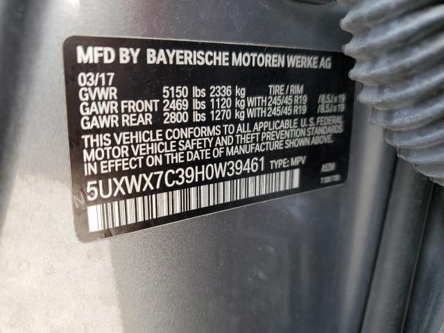 5UXWX7C39H0W39461 BMW X3 Xdrive35i