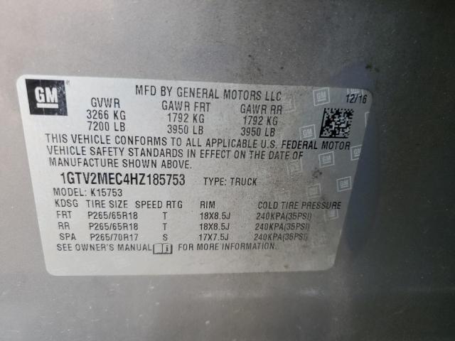 1GTV2MEC4HZ185753 GMC Sierra K1500 Sle