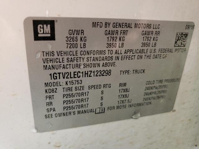 1GTV2LEC1HZ123298 GMC Sierra K1500