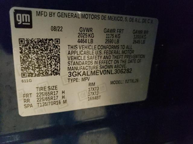 3GKALMEV0NL306282 GMC Terrain Sle