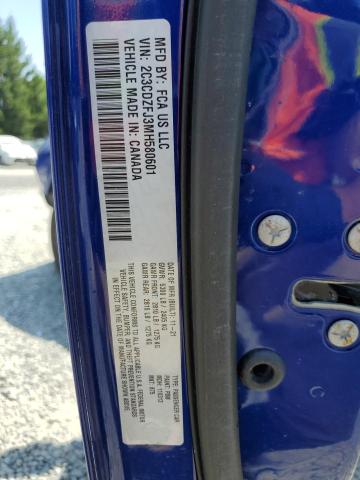2C3CDZFJ3MH580601 Dodge Challenger R/t Scat Pack