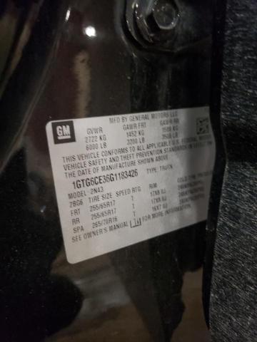 1GTG6CE36G1183426 GMC CANYON SLE