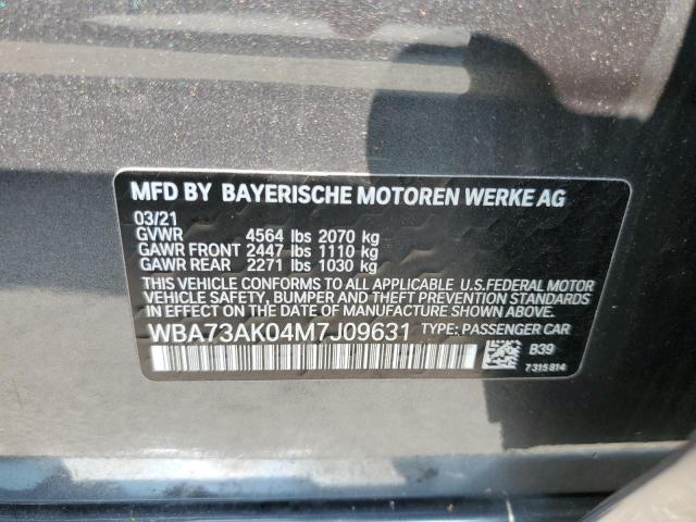 WBA73AK04M7J09631 BMW 228XI