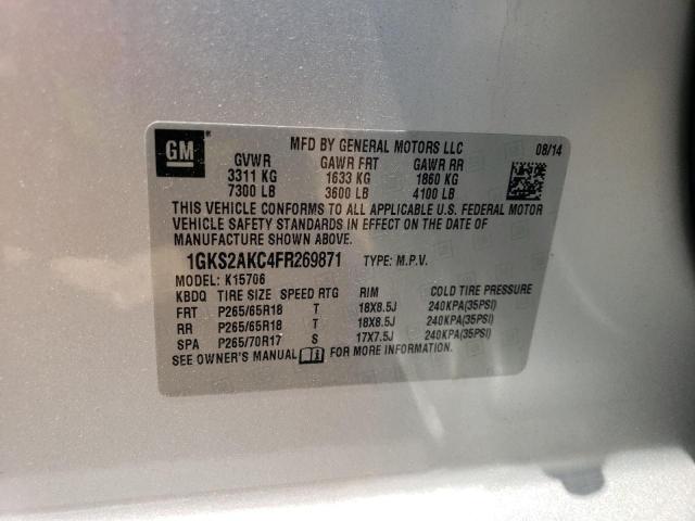 1GKS2AKC4FR269871 GMC YUKON SLE