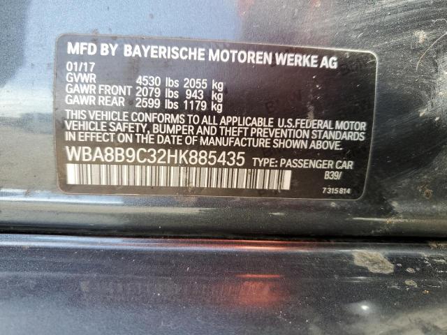 WBA8B9C32HK885435 BMW 330 I